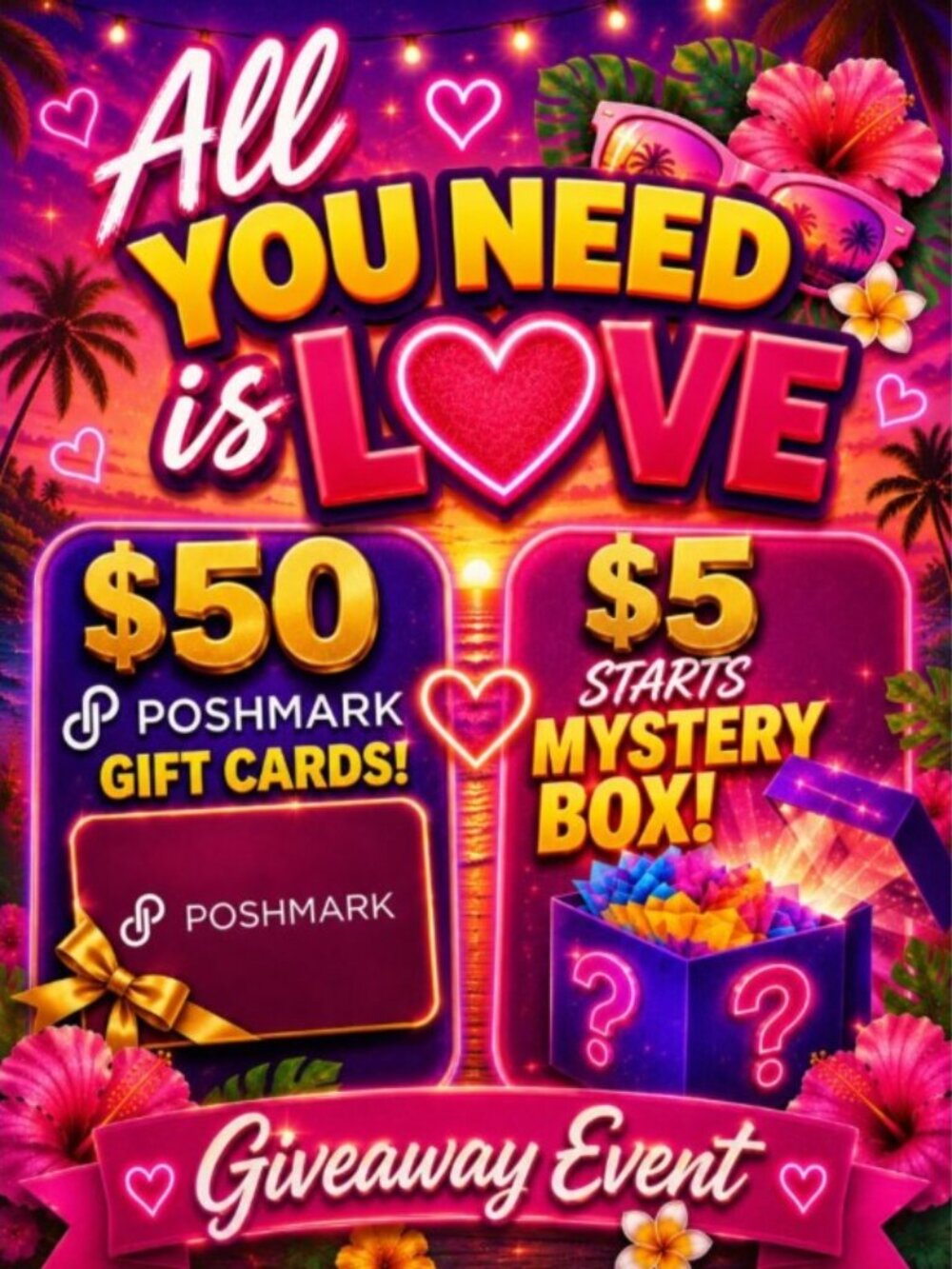 All You Need Is Love - $50 Poshmark Giveaway Train June 26